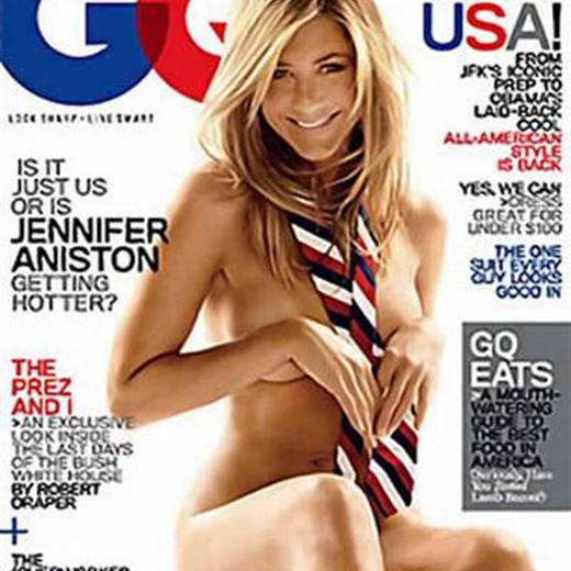 Jennifer Aniston regala la corbata que usó en fotografía de desnudo