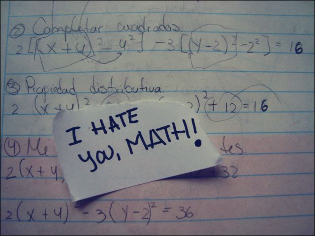 ¿Odiás las matemáticas?