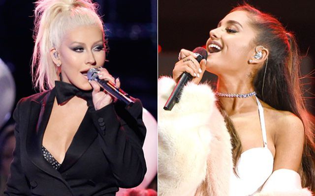 Ariana Grande sorprendió en dúo con Christina Aguilera