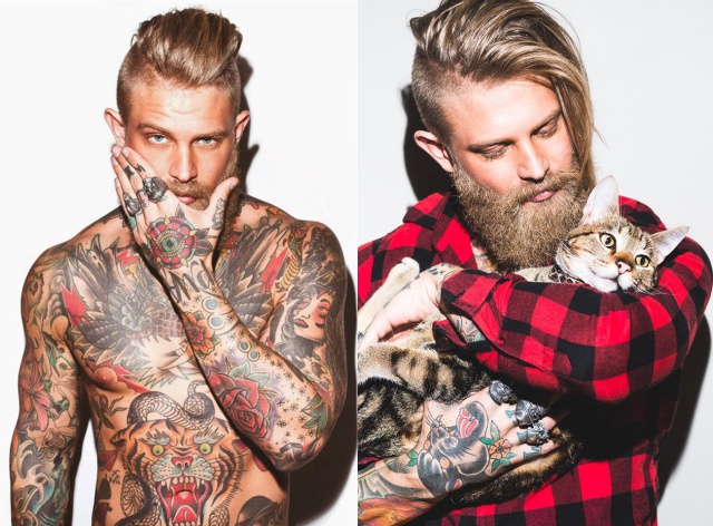 Hay una razón científica por la que nos gustan los hombres tatuados y con barba